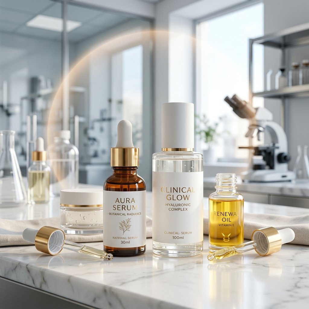 Clinical lab with premium skincare